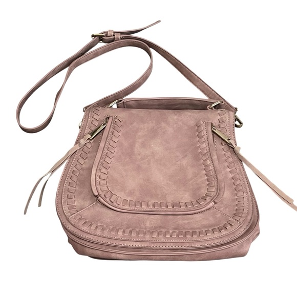 Urban Expressions women’s dusty pink saddle bag boho - Picture 1 of 13